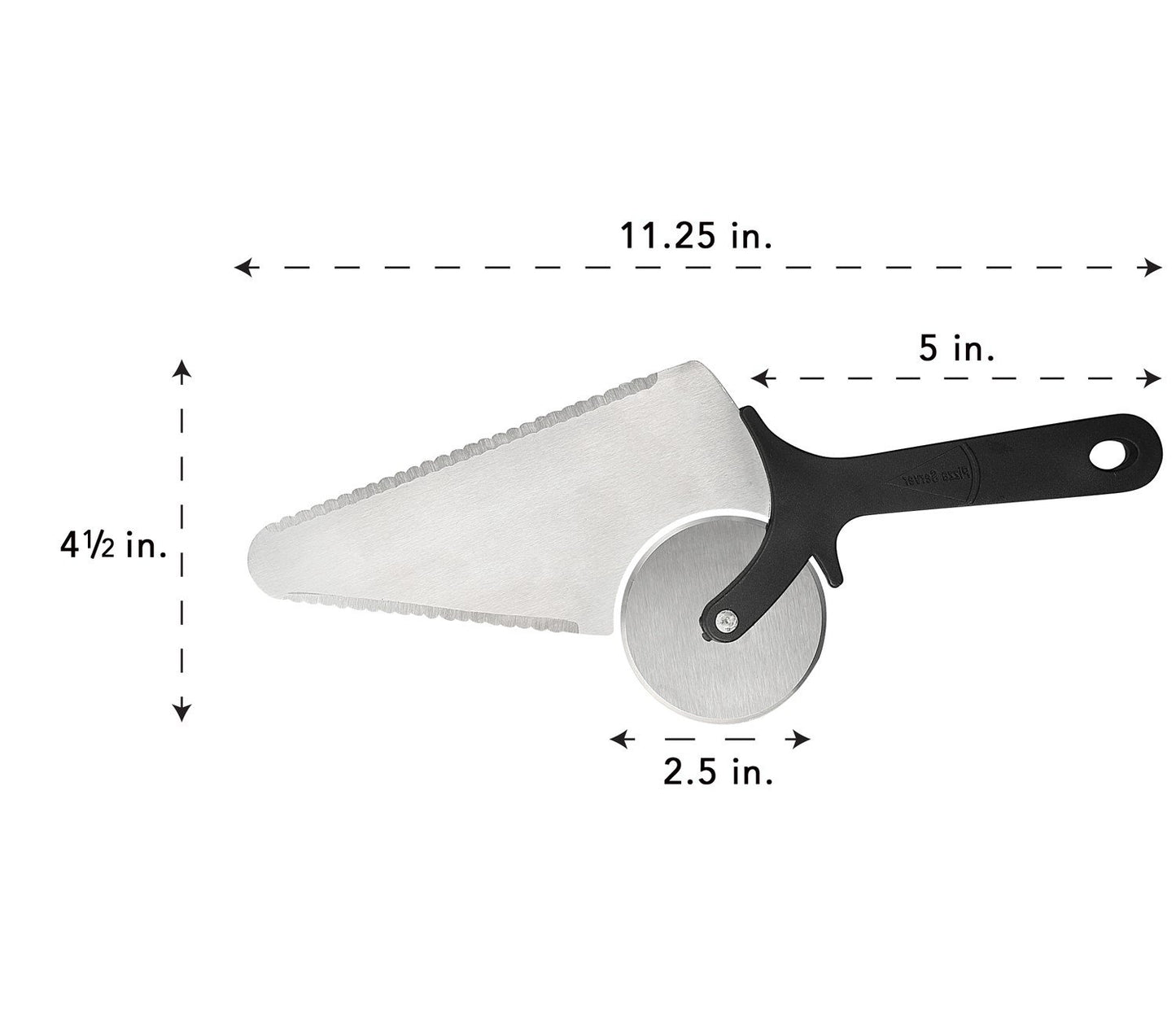 Royal Home 3 in 1 Pizza Cutter and Server Slicer – Extra Sharp Stainless-Stee...