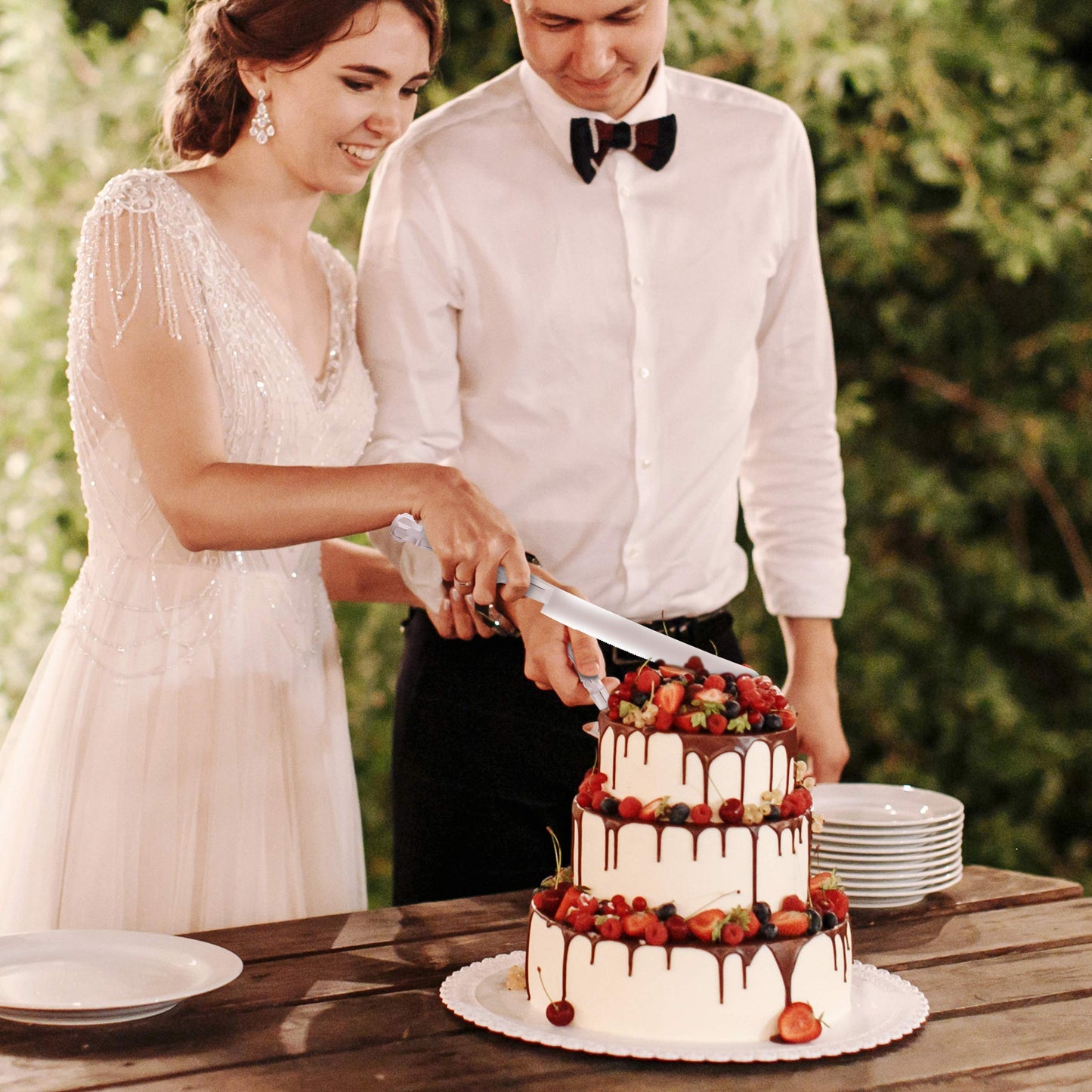 Homi Styles Cake Knife and Server - Wedding Cake Knife Set - Serving Set for ...